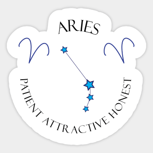 Aries Patient Attractive Honest Sticker
